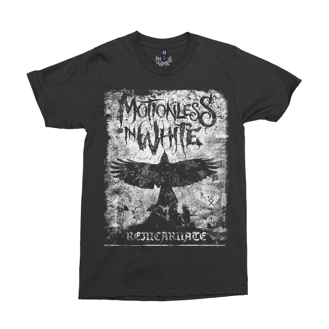 Polera Oficial Motionless in White - Reincarnate Crow - Negro