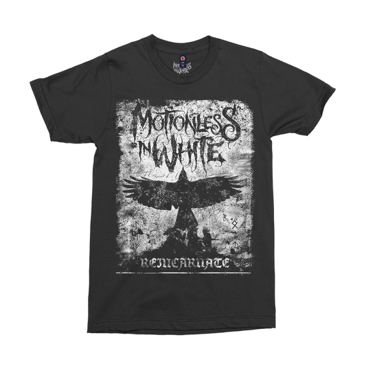 Polera Oficial Motionless in White - Reincarnate Crow - Negro