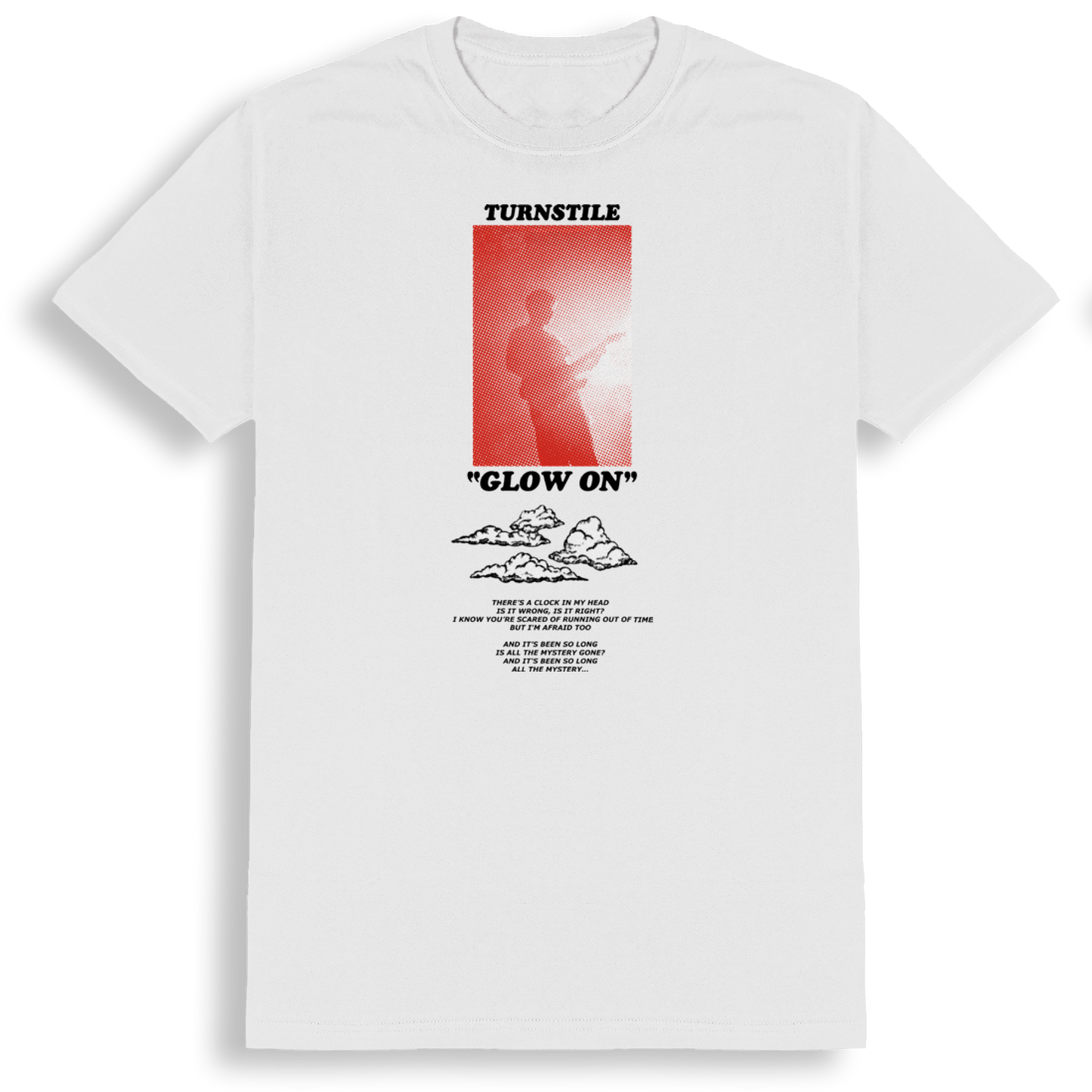 Polera Oficial Turnstile - Glow On - Blanco