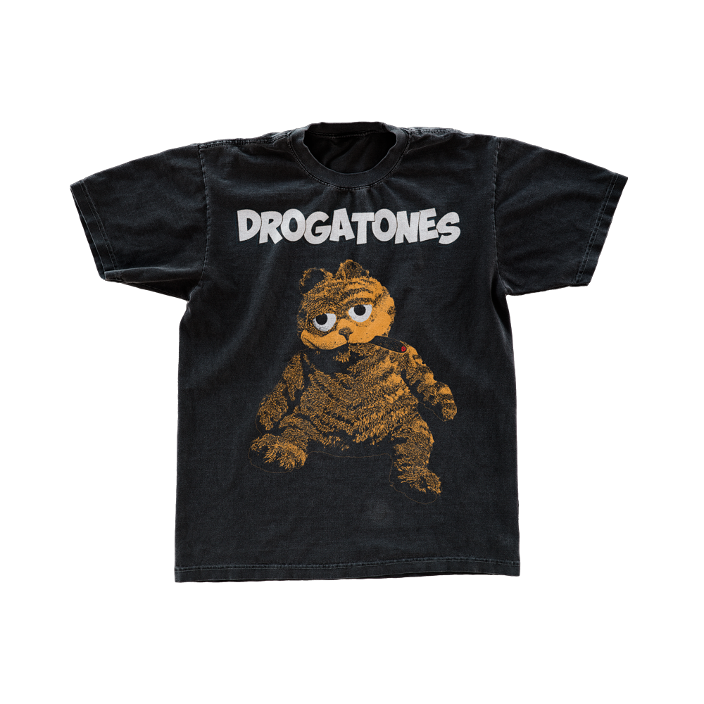 Polera Oficial Drogatones - Reunion Cat Negra