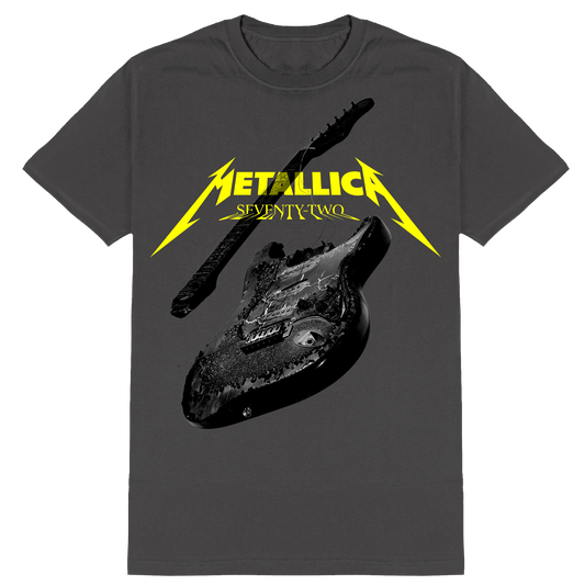 Polera Oficial Metallica - Burnt Guitar - Gris