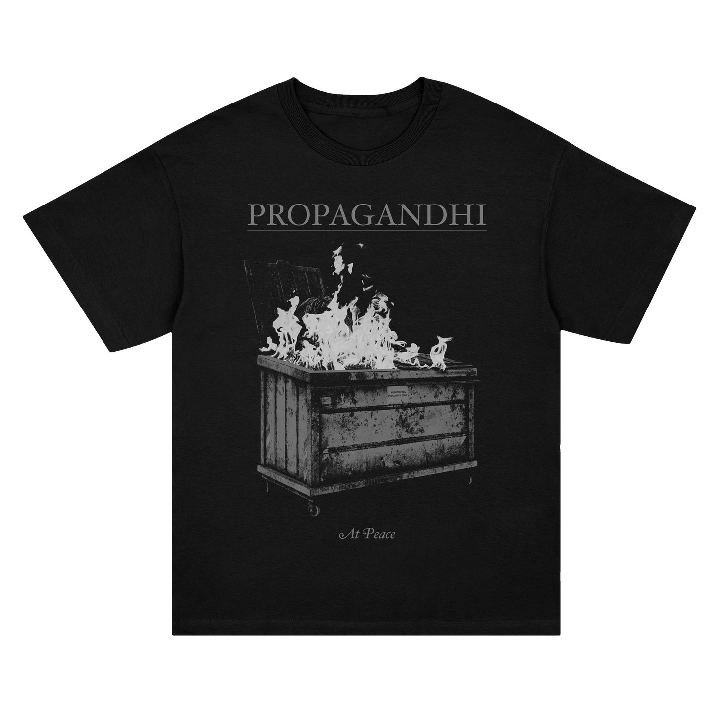 Polera Oficial Propagandhi - Dumpster Fire - Negro