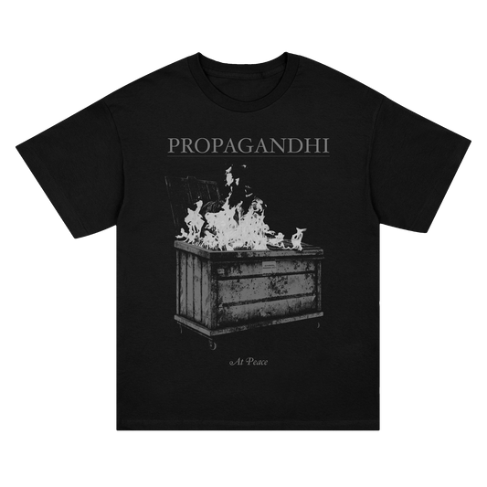 Polera Oficial Propagandhi - Dumpster Fire - Negro
