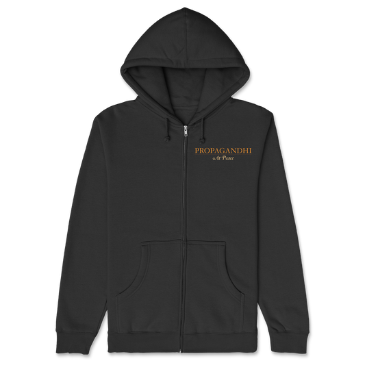 Poleron Zip Up Oficial Propagandhi - At Peace - Negro