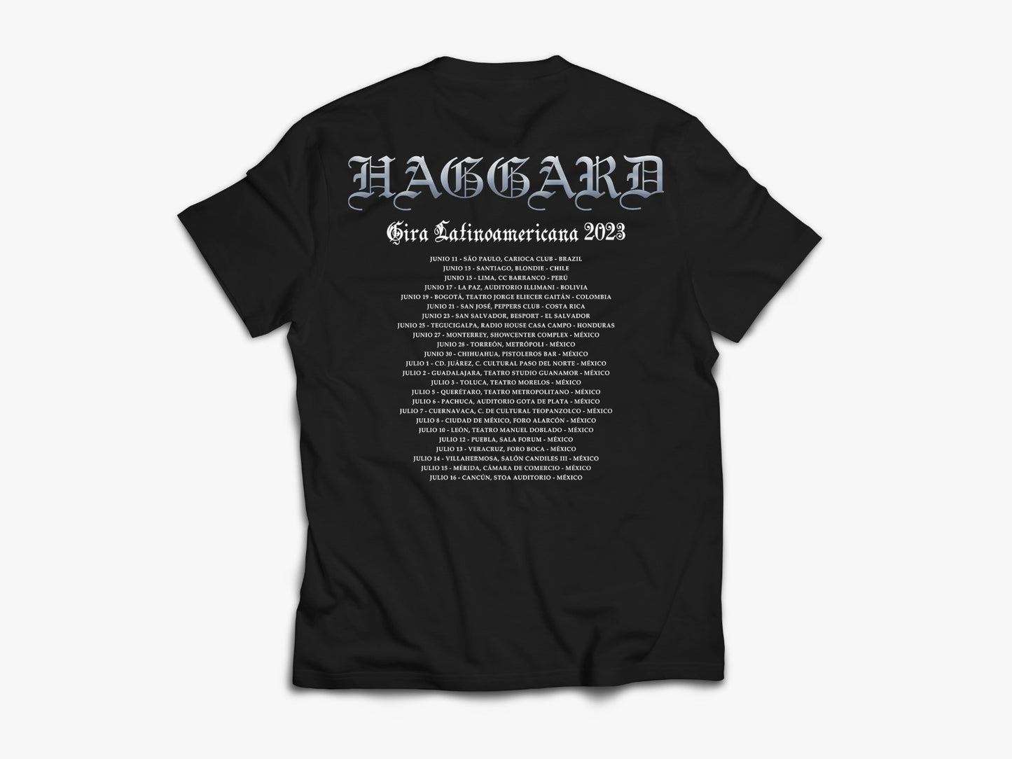 Polera Oficial - Haggard - Raven - Negra