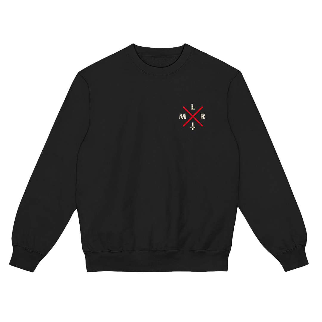 Poleron Crewneck Oficial La Mala Religión - Logo Negro