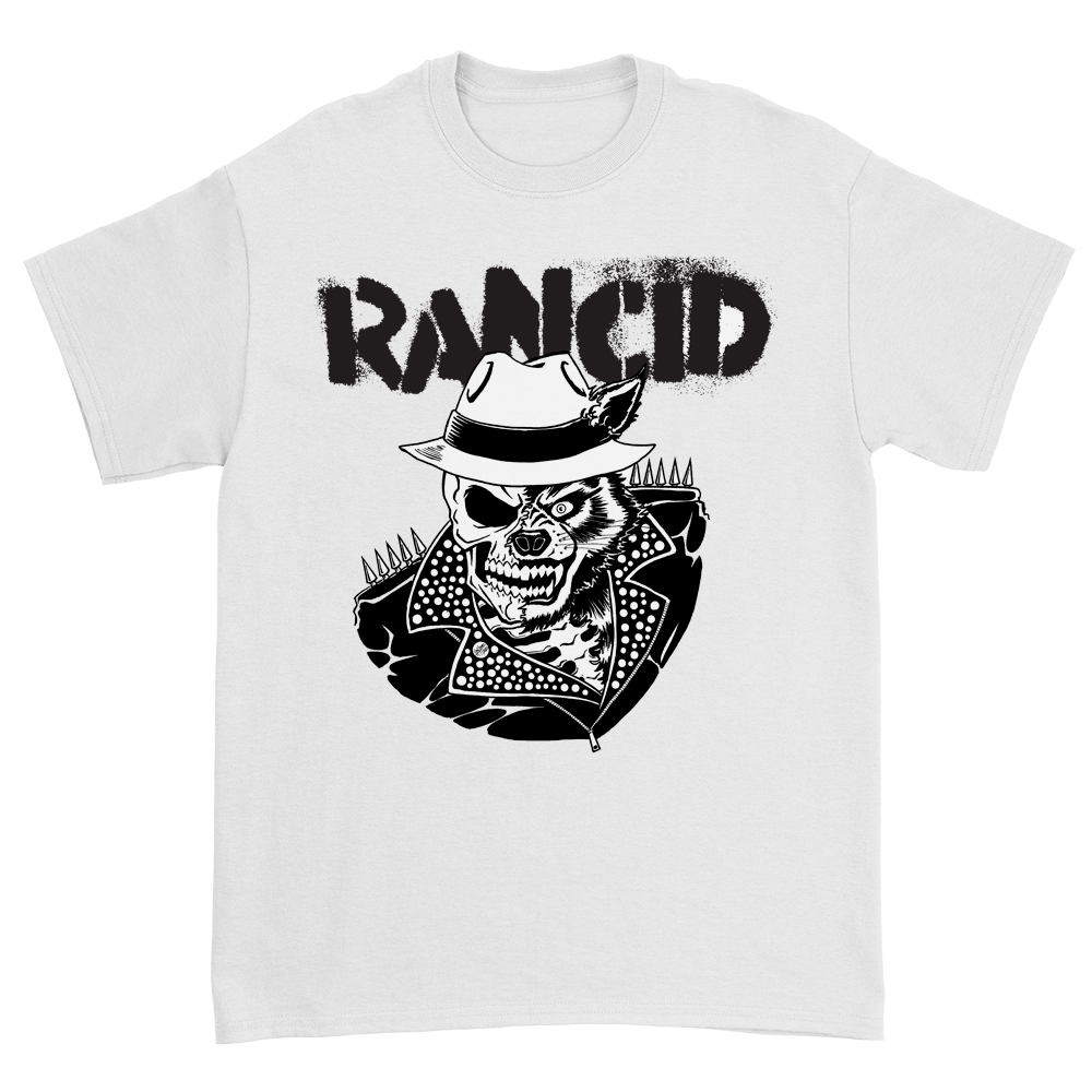 Polera Oficial Rancid - Two Faced - Blanco