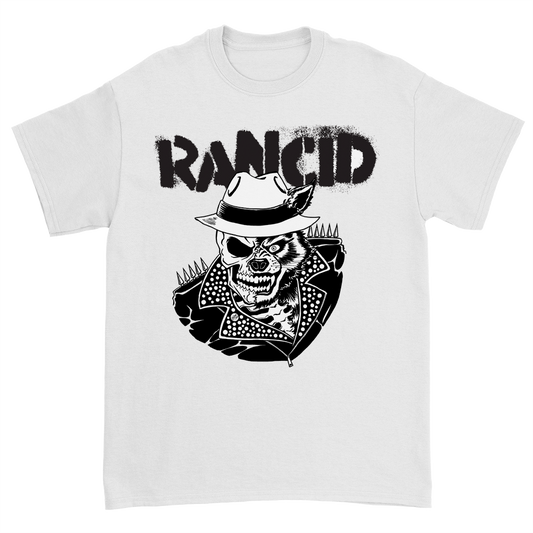 Polera Oficial Rancid - Two Faced - Blanco
