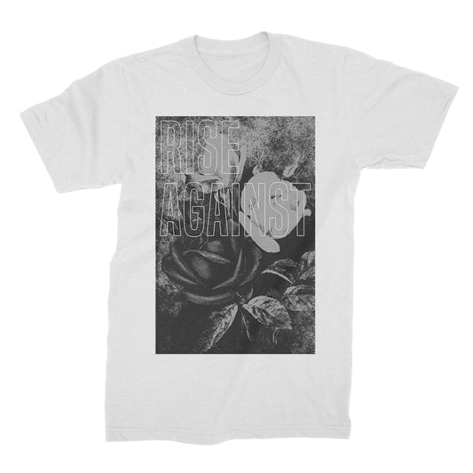 Polera Oficial Rise Against - Roses - Blanco