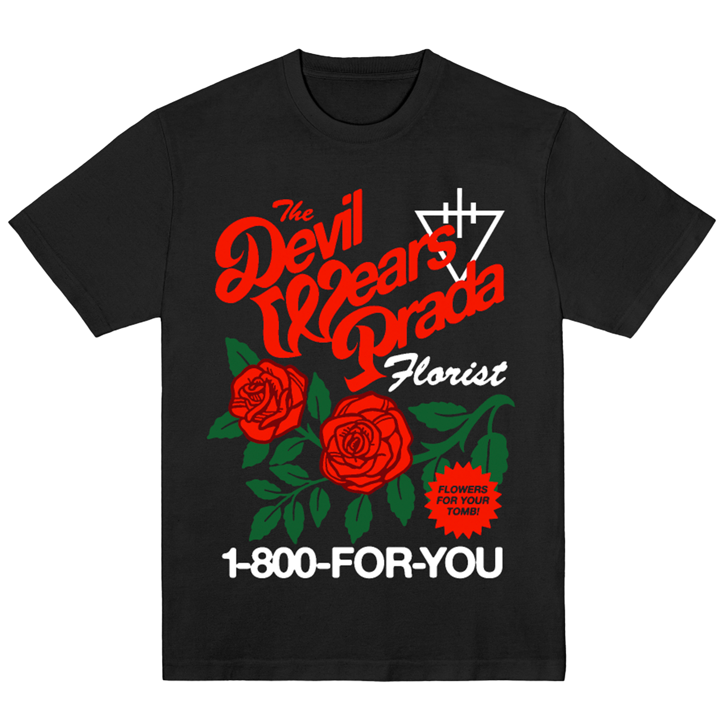 Polera Oficial The Devil Wears Prada - Florist - Negro