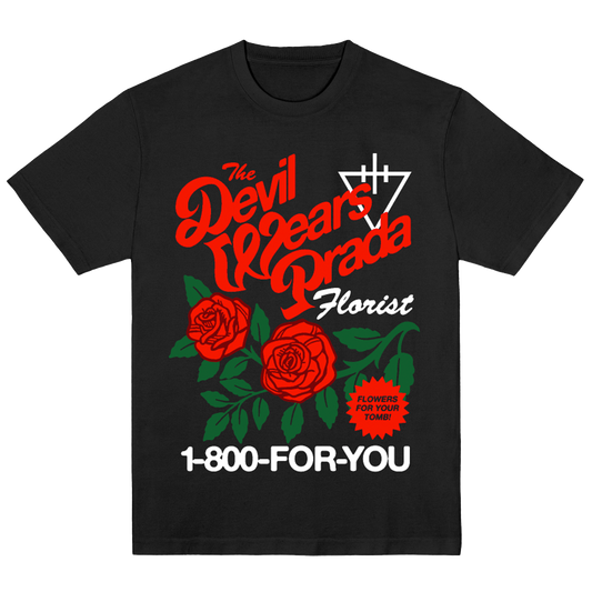 Polera Oficial The Devil Wears Prada - Florist - Negro
