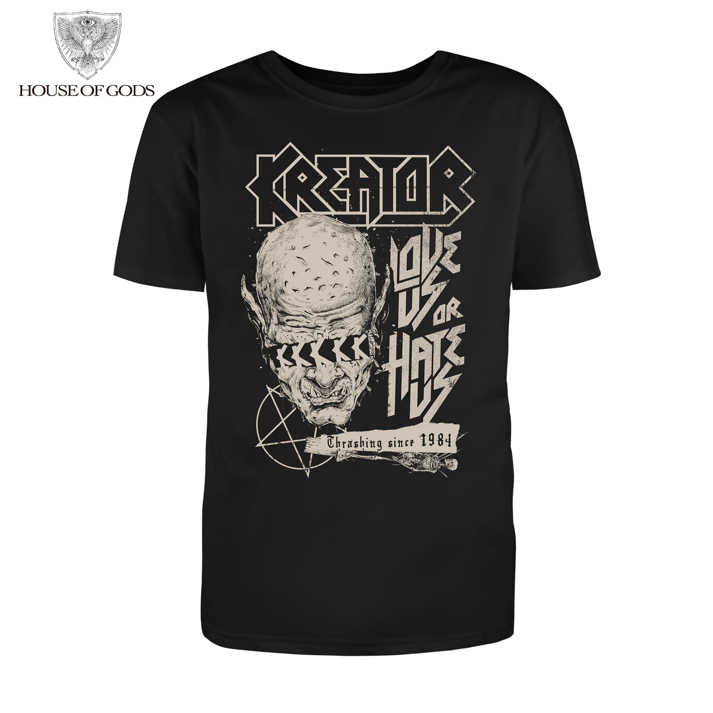 Polera Oficial Kreator - Love Us or Hate Us - Negro