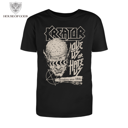 Polera Oficial Kreator - Love Us or Hate Us - Negro