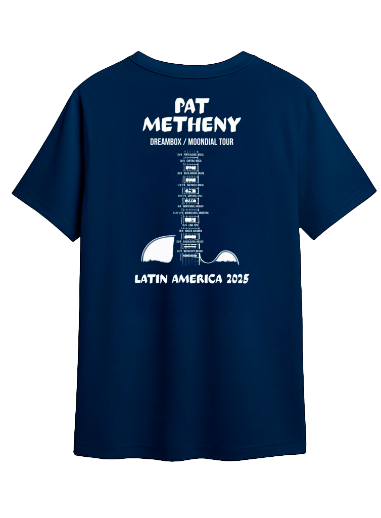 Polera Oficial Pat Metheny - Dreambox/Moondial Tour - Azul Marino