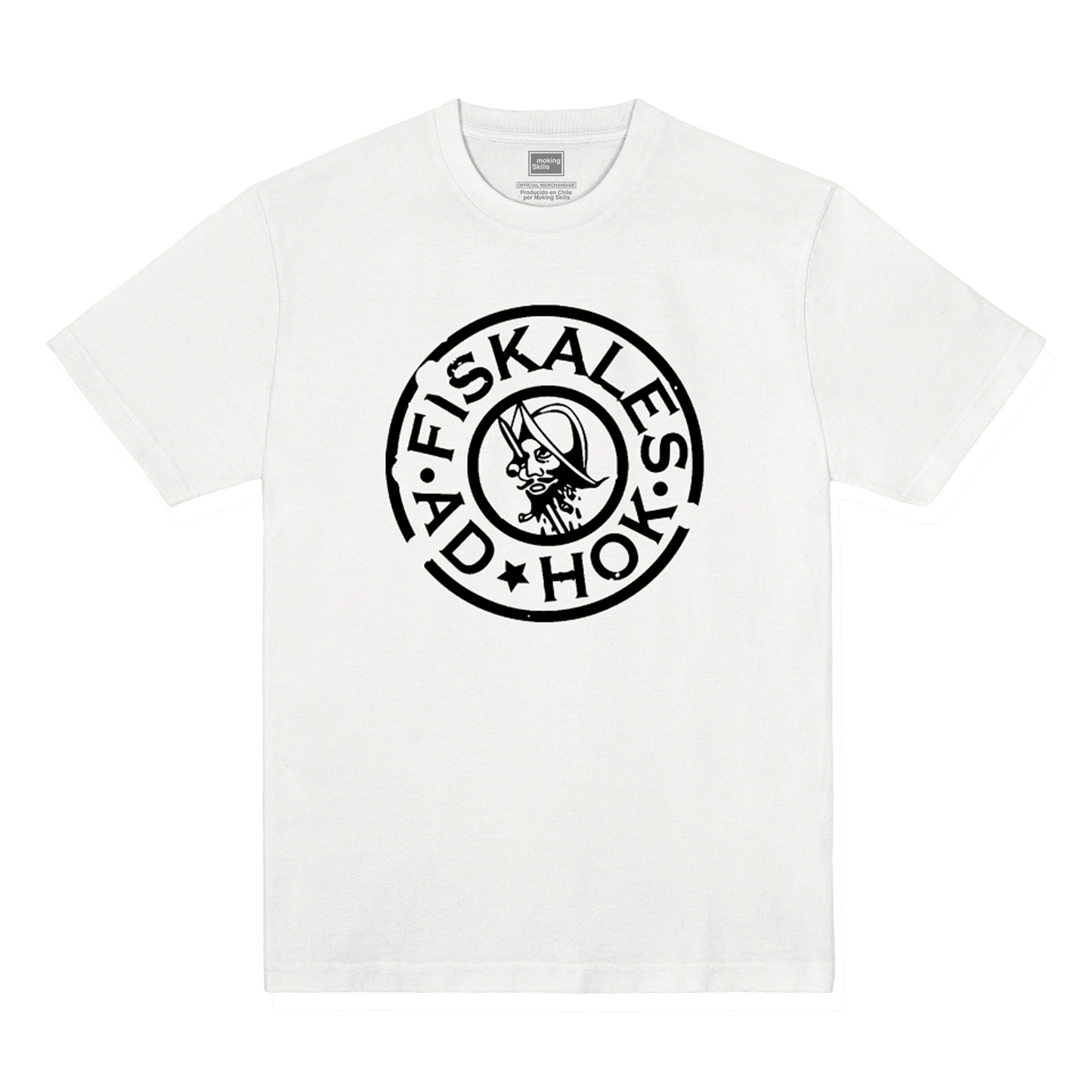 Polera Oficial Fiskales Ad-Hok - Logo - Blanco