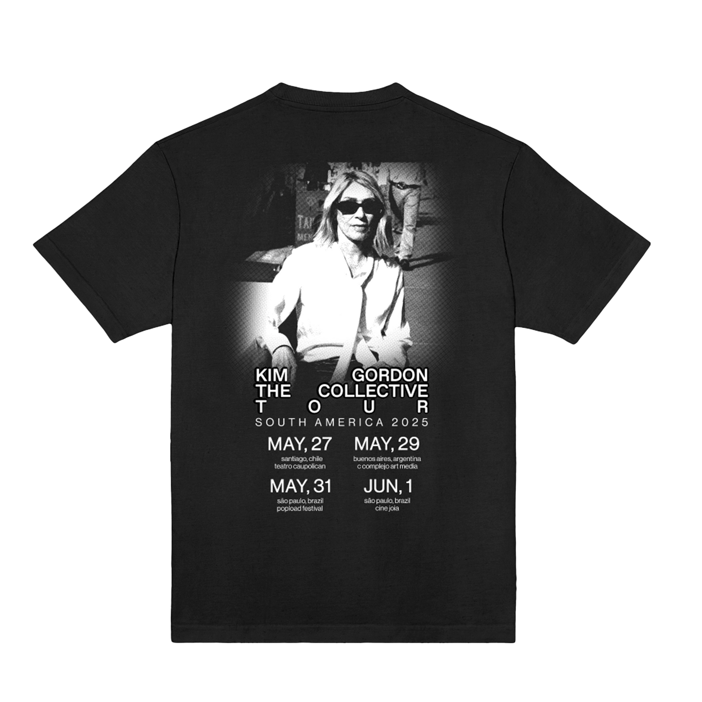 Polera Oficial Kim Gordon - Southamerican Tour - Negro