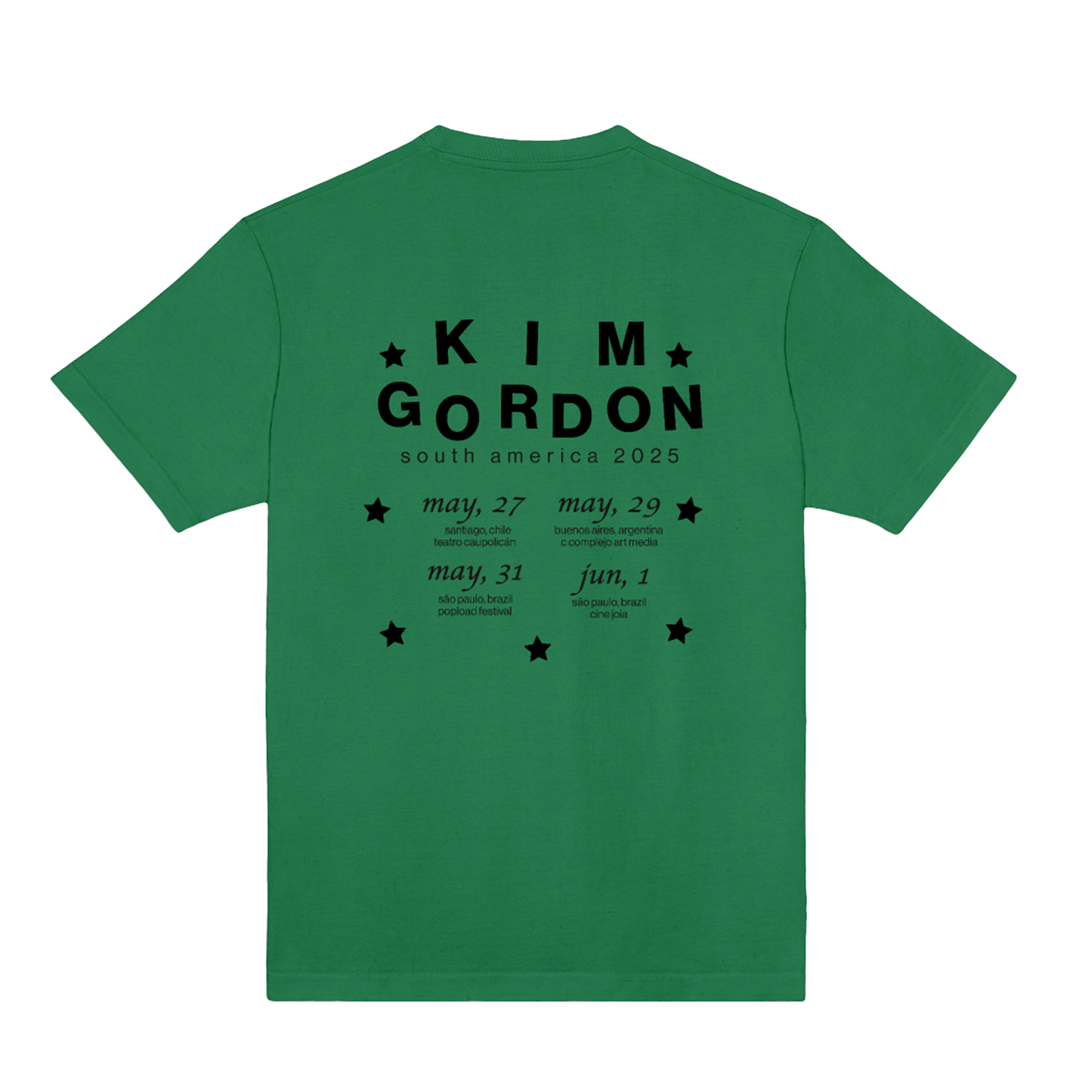 Polera Oficial Kim Gordon - Girls Invented Punk Rock  - Verde
