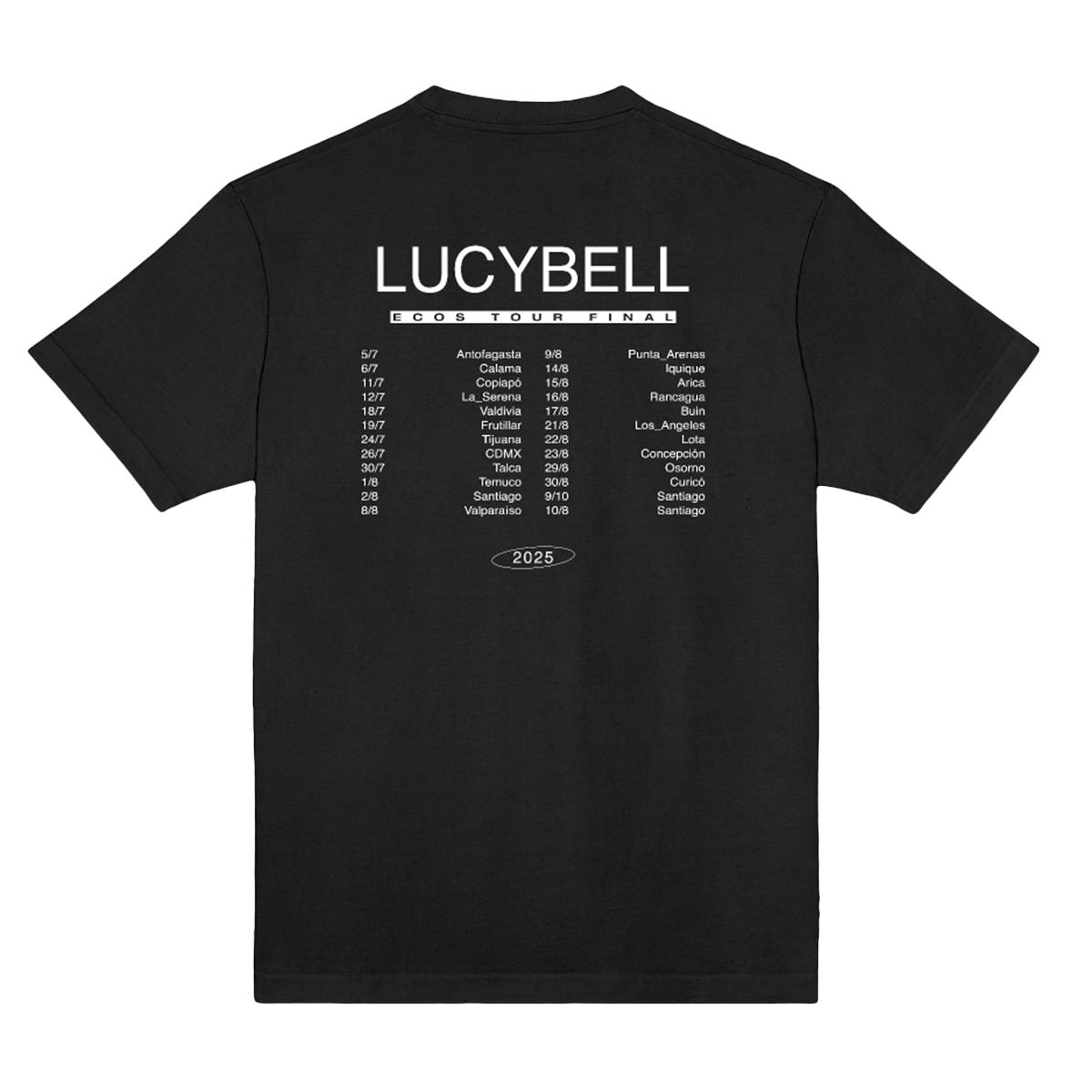 Polera Oficial Lucybell - Power Trio - Negro