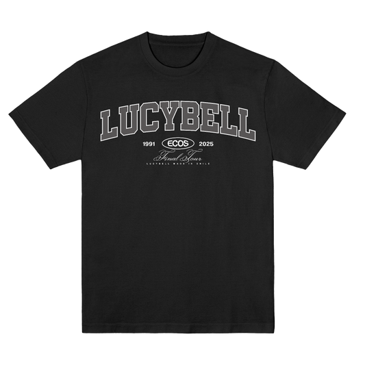 Polera Oficial Lucybell - Varsity Gris - Negro