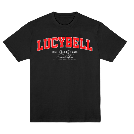 Polera Oficial Lucybell - Varsity Rojo - Negro