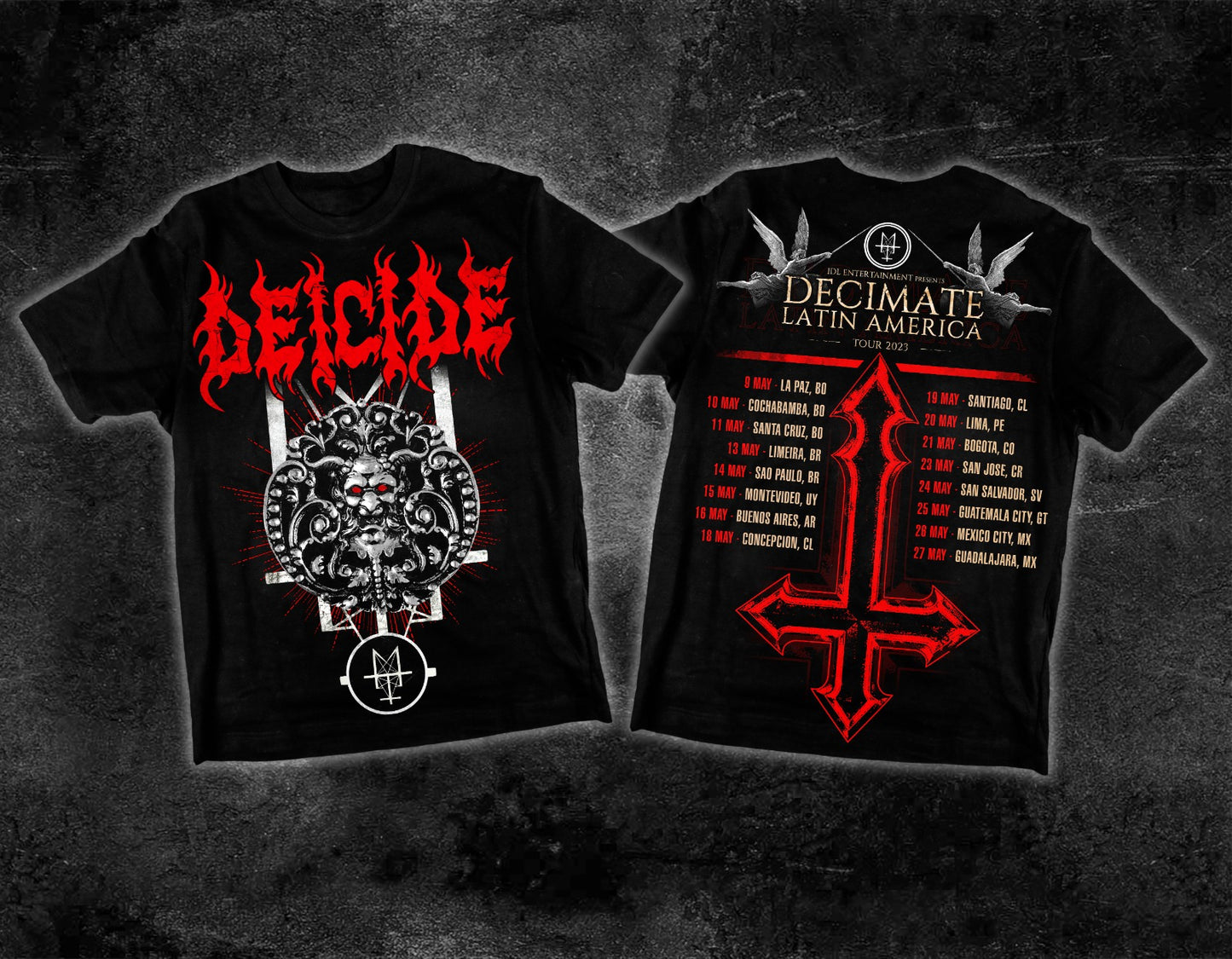 Polera Oficial - Deicide - Demon - Negra