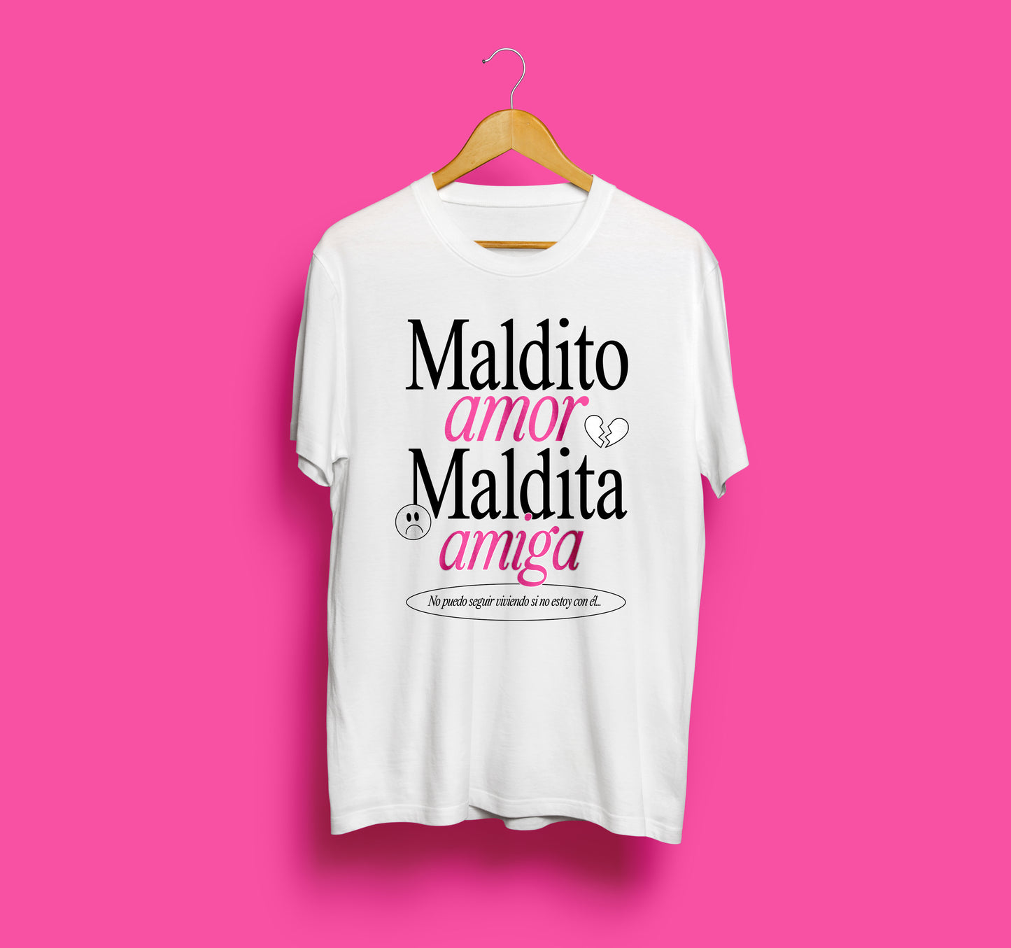 Polera Oficial - Supernova - Maldito Amor - Blanca
