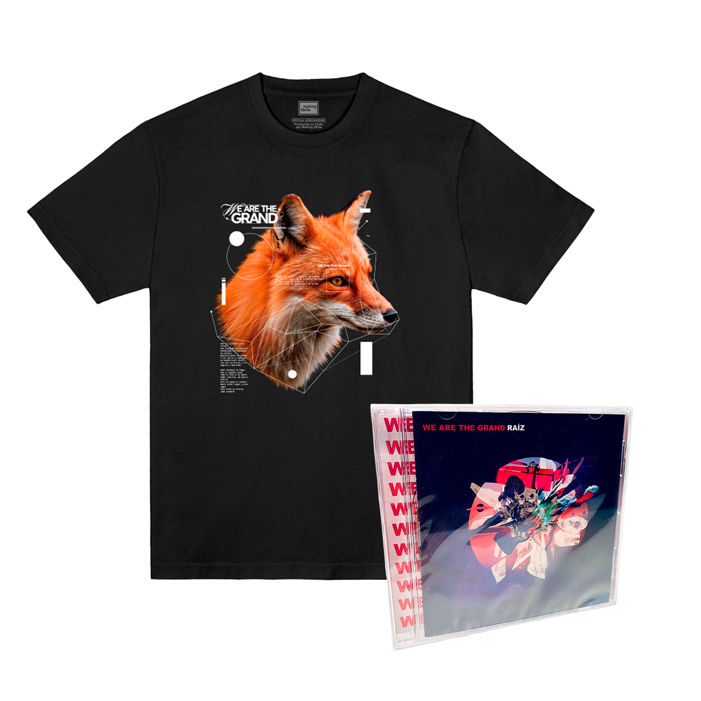 We Are The Grand - Pack - Polera Zorro Negro + CD Raíz