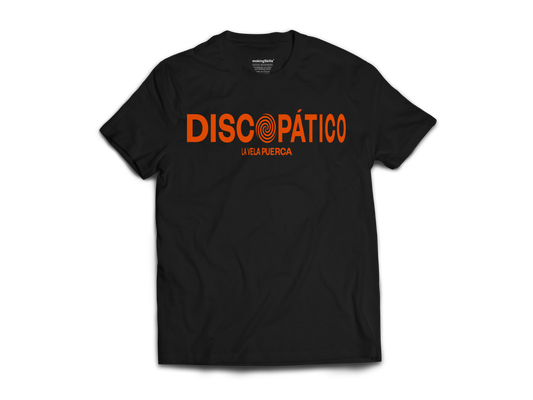 La Vela Puerca - Discopatico Negro logo Naranjo
