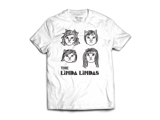Polera Oficial The Linda Lindas - Cats (Blanca)