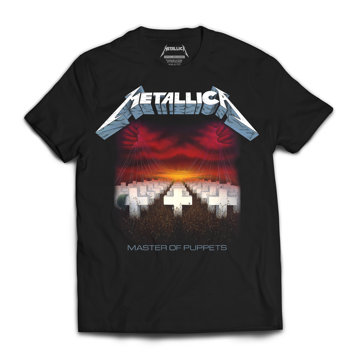 Polera Oficial Metallica - Master of Puppets - Negro