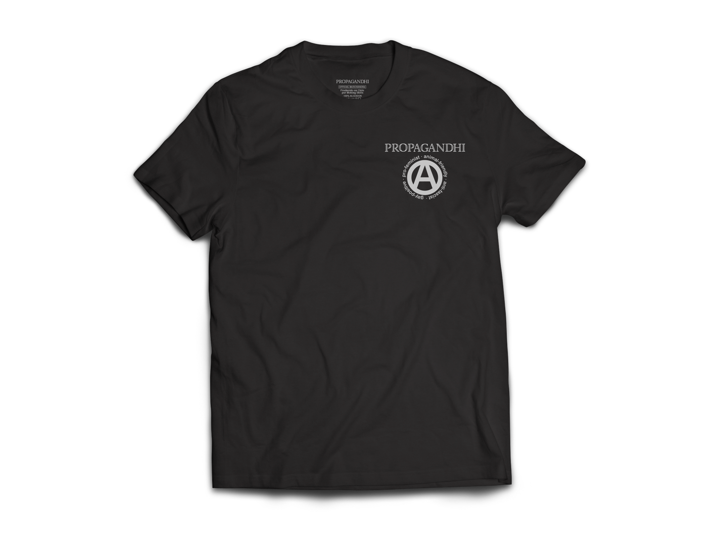 Polera Oficial Propagandhi - Gun Sight Back - Negro