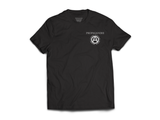 Polera Oficial Propagandhi - Gun Sight Back - Negro