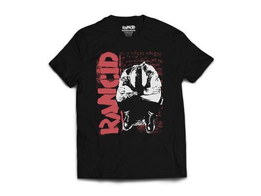 Polera Oficial Rancid - Don't Care nothin' - Negro