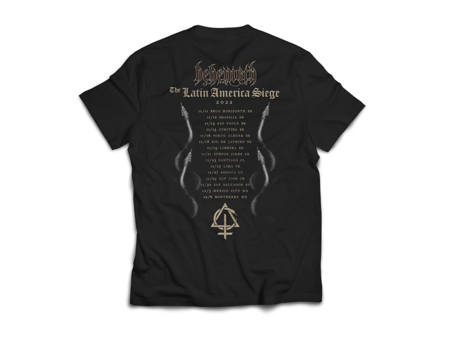 Polera Oficial - Behemoth - Gira 2022 - Jesus Contra - Negra