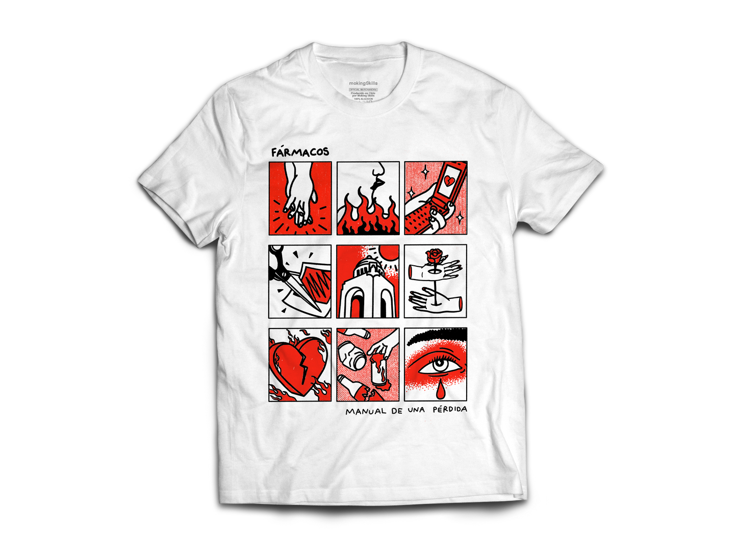 Polera Oficial Fármacos - Ilustración Manual de una pérdida