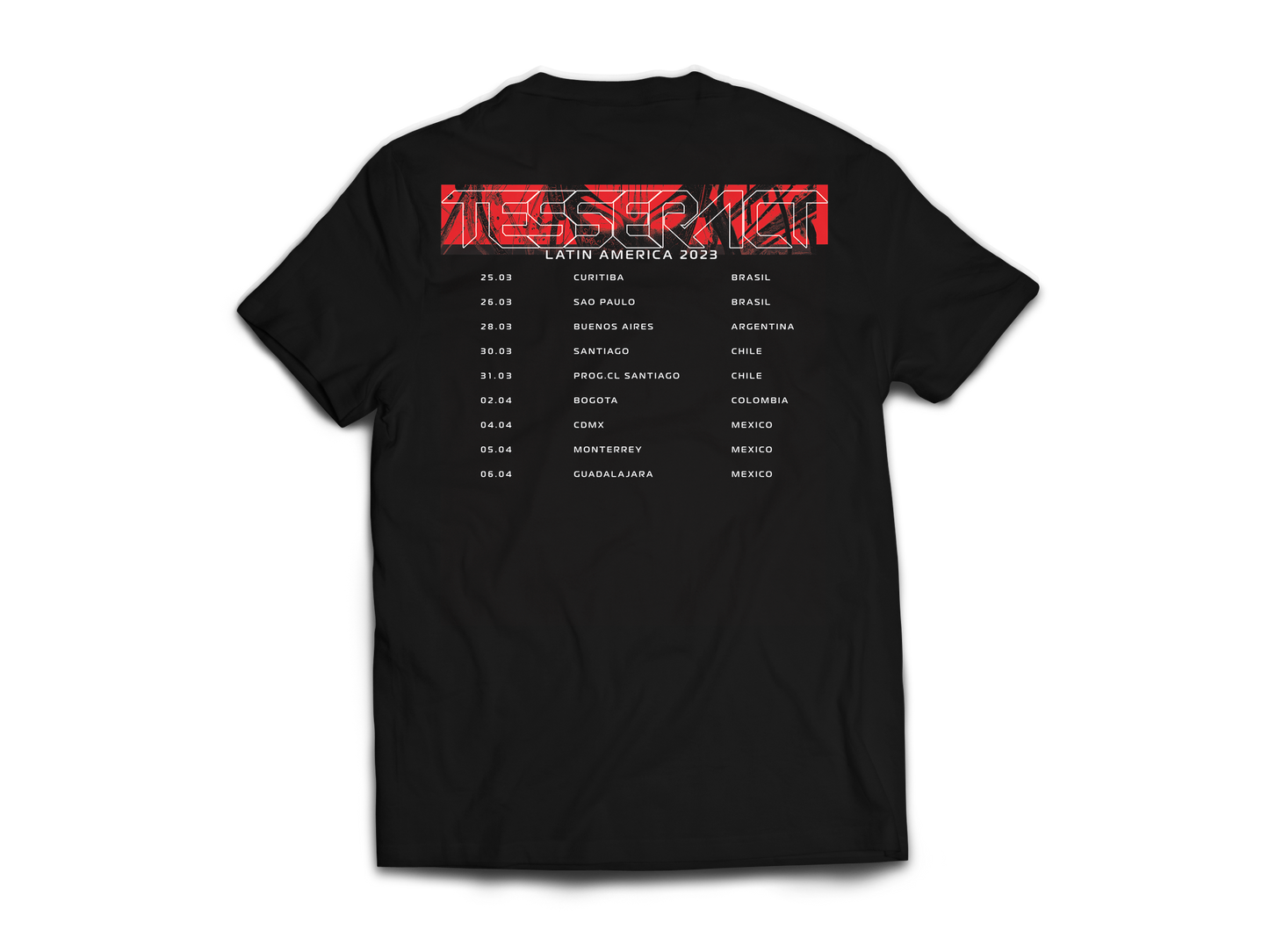 Polera Oficial - TesseracT - Gira Chile 2023 - Negra