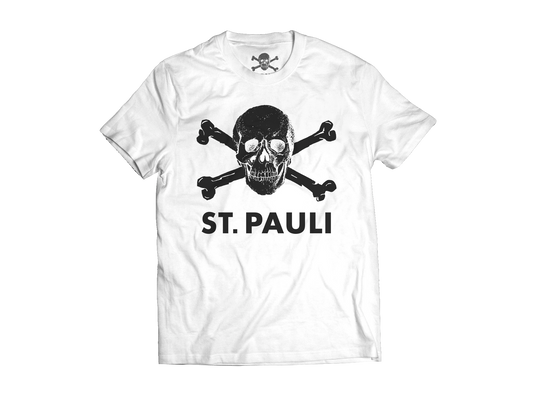Polera Oficial ST. PAULI - Crossbones Blanca