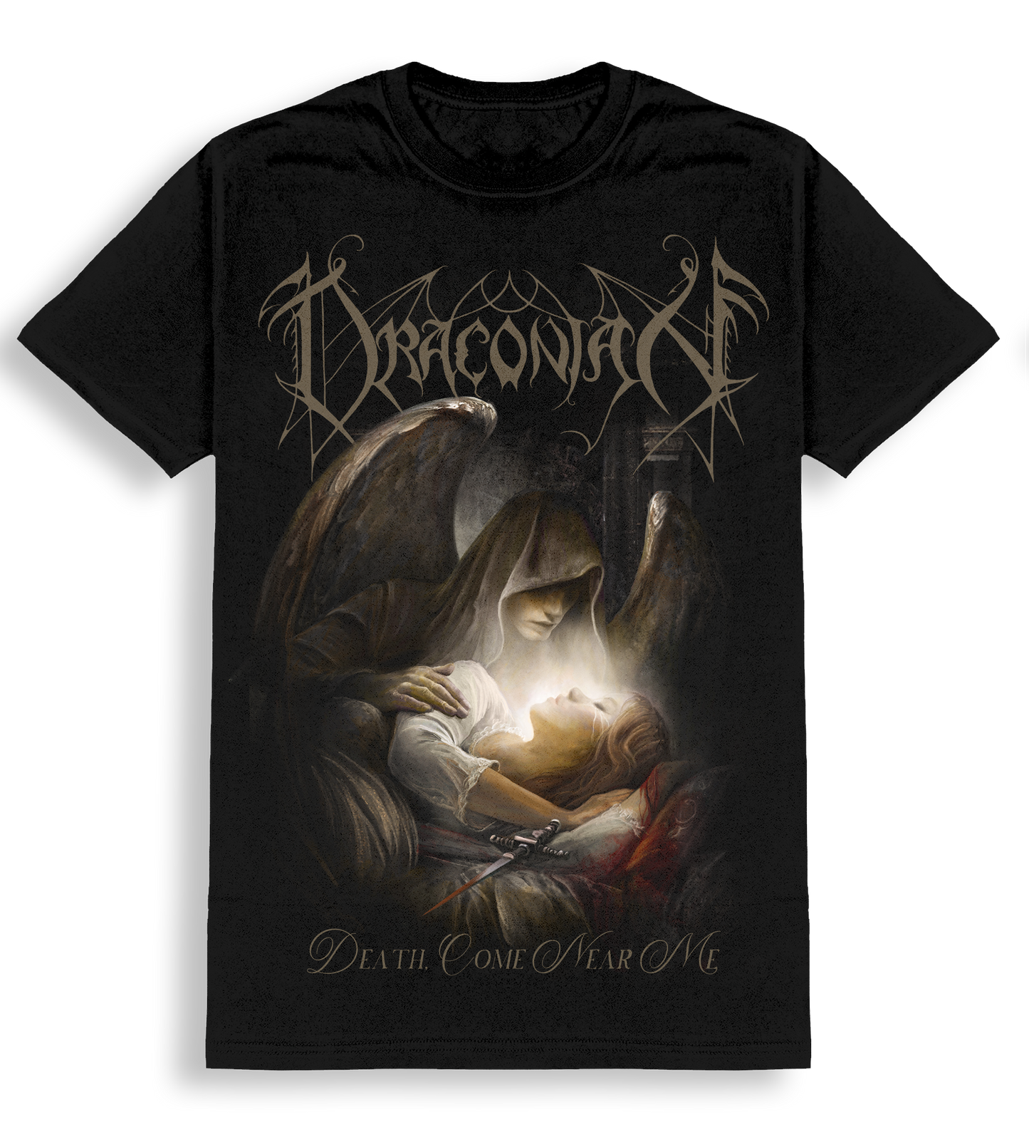 Polera Oficial Draconian - Death Come Near Me - Negro