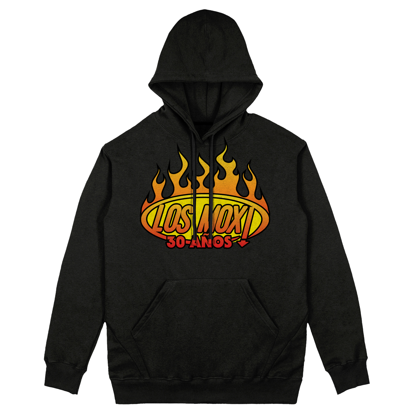 Poleron Hoodie Oficial Los Mox - Aniversario 30 años - Negro