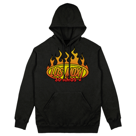 Poleron Hoodie Oficial Los Mox - Aniversario 30 años - Negro