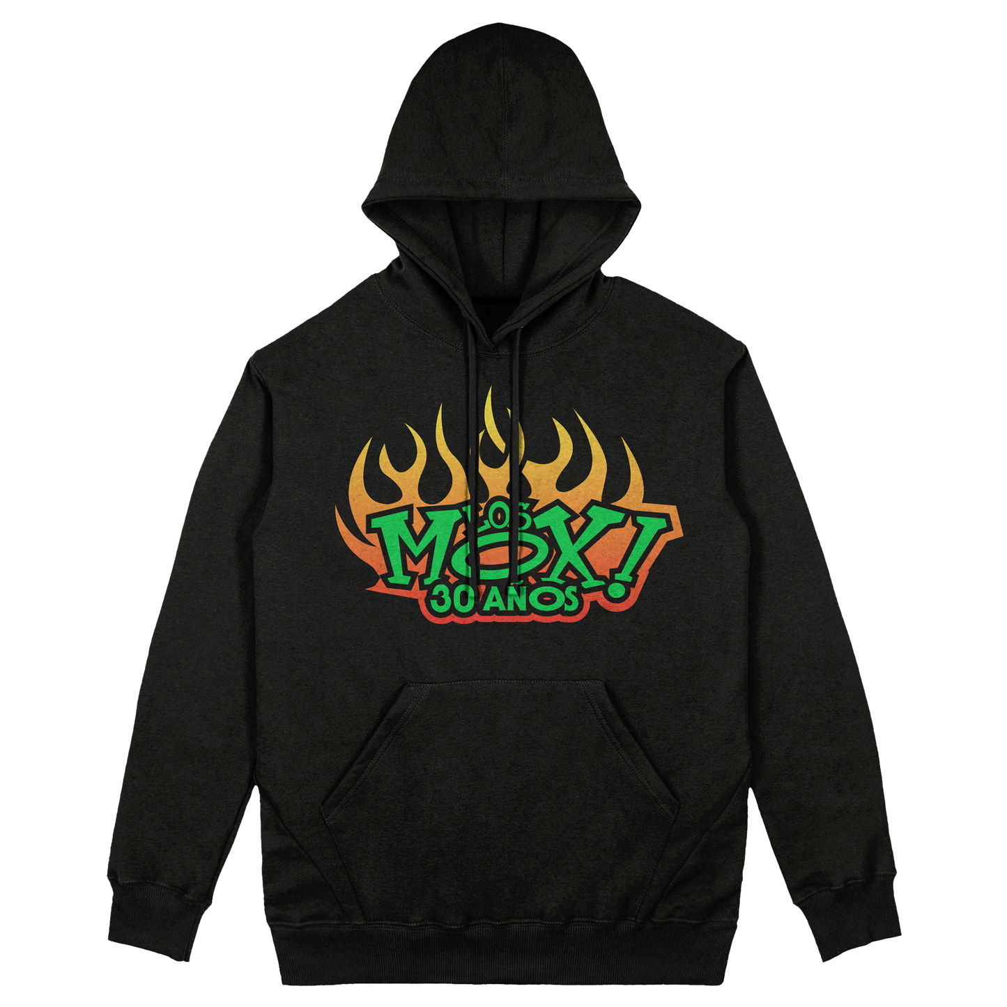 Poleron Hoodie Oficial Los Mox - Logo 30 años - Negro