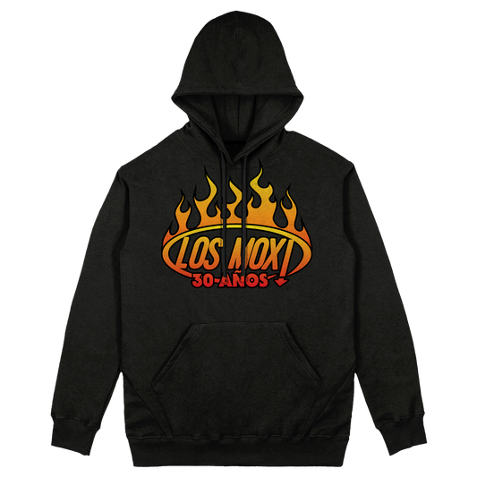 Poleron Hoodie Oficial Los Mox - Aniversario 30 años Logo - Negro