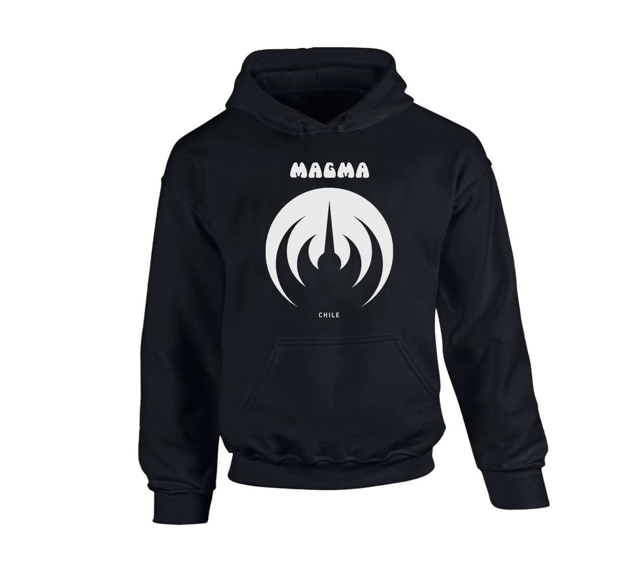 Poleron Hoodie Oficial - Magma - Logo Grande - Negro