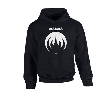 Poleron Hoodie Oficial - Magma - Logo Grande - Negro