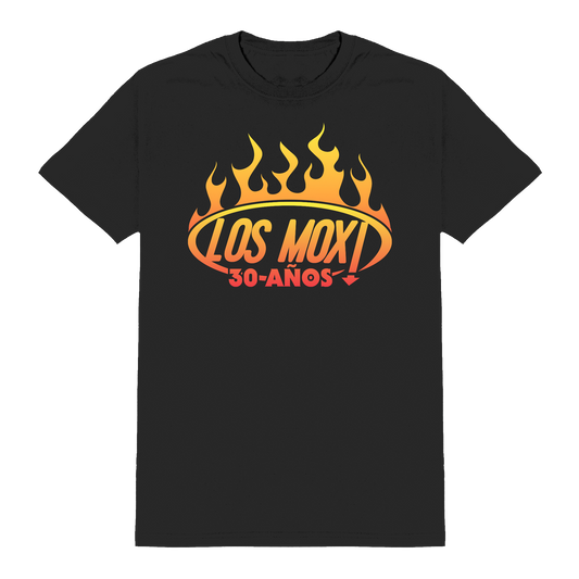 Polera Oficial Los Mox - Aniversario 30 años Logo - Negro