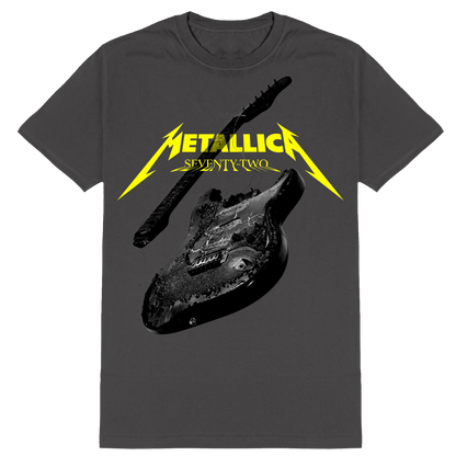 Polera Oficial Metallica - Burnt Guitar - Gris