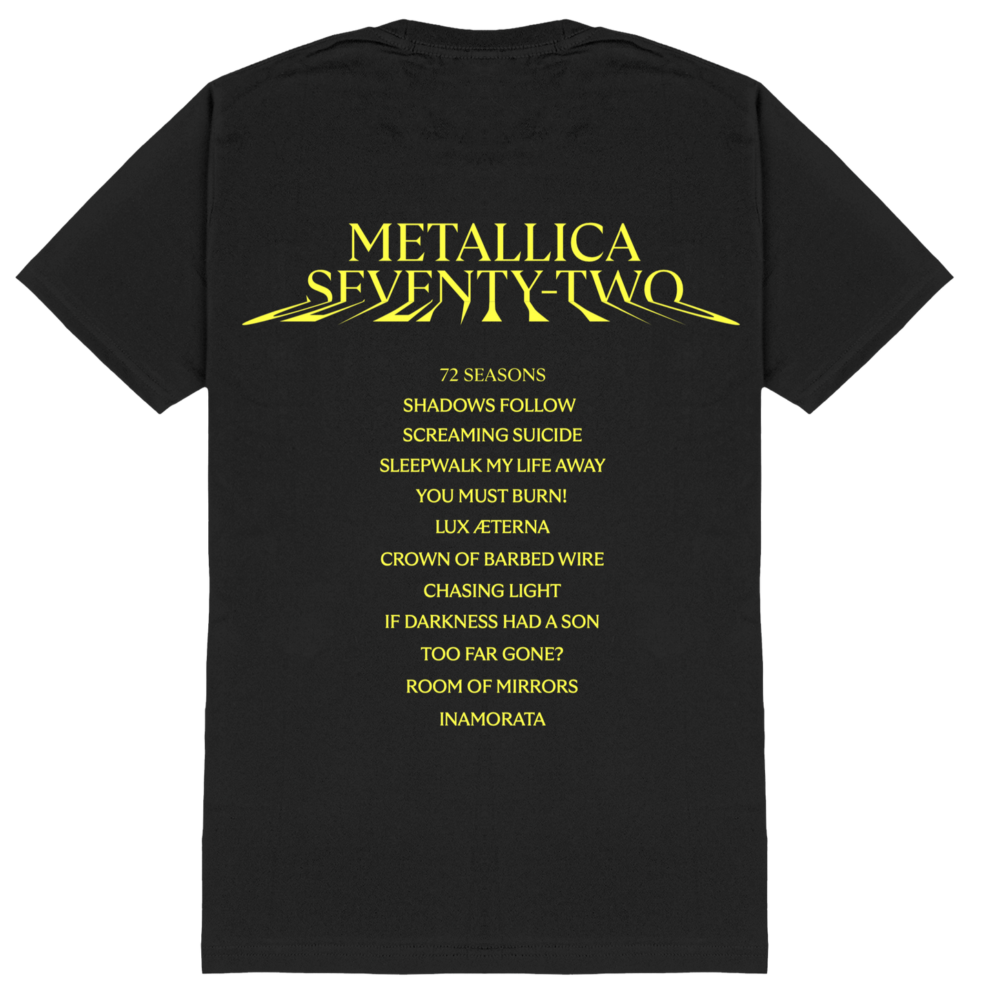 Polera Oficial Metallica - 72 Seasons - Negra