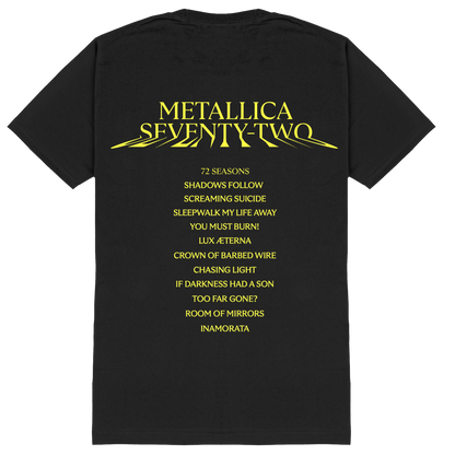 Polera Oficial Metallica - 72 Seasons - Negra