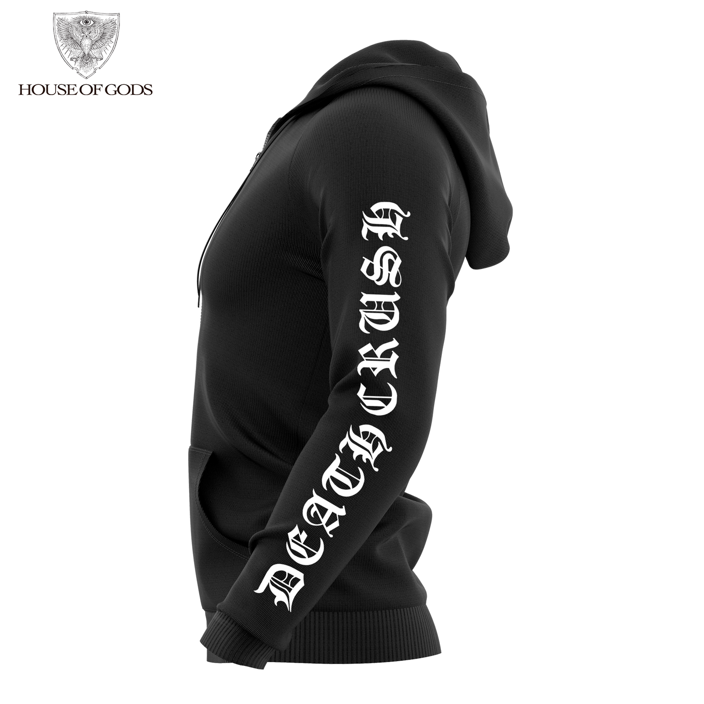 Poleron Zip Up Oficial Mayhem - Deathcrush - Negro