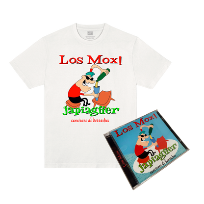 Los Mox! - Pack - Polera Japiagüer - Blanco + CD Japiagüer